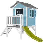 Axi Lodge XL bleu/ blanc maison de jeu de jardin sur pilotis ; C050.002.01
