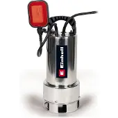 Einhell Pompe d’évacuation eaux chargées – GC-DP 9035 N – 900 W – Débit max. 18 000 L/h – Inox – Particules 35 mm