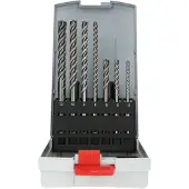 Bosch 2607017502 Assortiment de 7 forets pour perforateur SDS plus-7X 5; 6; 6; 8; 8; 10; 12 mm