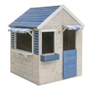 Wendi Toys Maison de jeu Dauphin en bois Plancher avec toit à deux pentes inclus