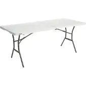 Lifetime Table pliante en plastique, table de fête pour le jardin blanc 182 x 76 x 74 cm (l x p x h)