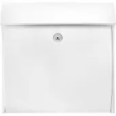 Burg wachter Boîte aux lettres plastique l x h x p 384/375/145 mm Classico blanc avec clapet + arrêt d'ouverture (14.50 x 38.40 x 37.50 cm)
