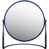 Spirella miroir de maquillage miroir cosmétique salle de bain "Akira" grossissement 5x - bleu foncé mat