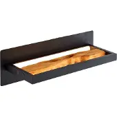 Eglo Applique murale LED minimaliste CHAUMONT| Applique murale noire avec détail en bois | 9,5W 930 lumens 3000 Kelvin| Aluminium/Bois