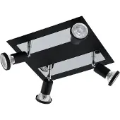 Eglo Spot de plafond LED Sarria 4 lumières noir