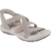 SKECHERS pour femme. 163460 Sandales Reggae Slim - Stretch Flex taupe (38), Plat, Aucun, Casuel