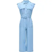 Salsa Jeans 21009428 Sleeveless Jumpsuit Bleu S / 28 Femme