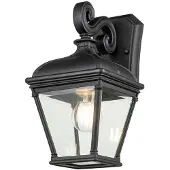 Elstead Lighting Applique d'extérieur Bayview noire 1xE27x60W en aluminium, dimensions : 33,4 x 18 x 22,5 cm, IP44, Elstead