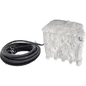Ubbink - Stondecor - Buitenstekkerdoos D/NL - Sockel mit 4 Elektrizitätsverbindungen - Weiss