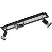 Eglo 94965 Sarria Lampe poutre 3 flammes noir chrome