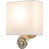 ELSTEAD Applique décorative Swirl blanche 1xE27x60W en tissu, dimensions : 25,4 x 17,8 x 10,2 cm, IP20,