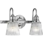 Elstead Lighting Addison LED Applique murale G9 2x Chrome poli Clair IP44 (600 lm)