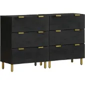 vidaXL Buffets 2 pcs noir 60x33x75 cm bois d'ingénierie
