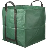 Nature Sac à déchets de jardin carré Vert 148 L