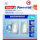 TESA 59783-00000, Intérieur, Crochet pour serviette, Blanc, Métal, Plastique, Bande adhésive, 1 kg