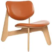 Tom Dixon Slab Chaise Longue Natural Cognac Leather