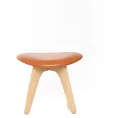 Tom Dixon Slab Pouf Natural Cognac Leather