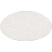 Briloner VERB Plafonnier LED moderne dimmable avec télécommande 49cm rond 48W 4000lm 3000 à 6000 K blanc chaud à froidReproduction étoilé blanc lampe plafond salon chambre