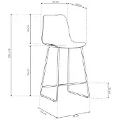 Molecule Tabouret de bar Marie-gris