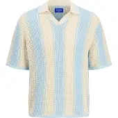 Jack & Jones Pull-over 'JORACAPULCO' beige / bleu clair