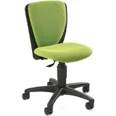 Topstar Siège de bureau pour enfant High S'cool, sans accoudoirs, assise galbée, dossier en maille 3D, vert/noir