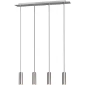 TRIO Lampe à suspension Marley 4 lumières nickel mat