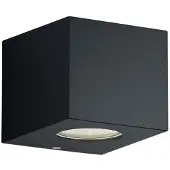 TRIO Applique d'extérieur LED CORDOBA noire 2 W, blanc chaud, 200 lm, plastique, dim. : 9 x 10 x 10 cm, IP44, RL