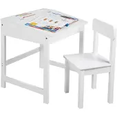 Roba Bureau d'école avec chaise (Chaise haute, Table des enfants)