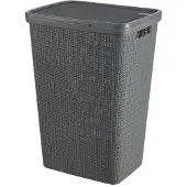 Curver Jute - Boîte à linge - Gris foncé - 58L - 43x34x58,2cm - Plastique