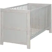 Roba Lit d'enfant combiné 'Mila', réglable, évolutif, 3 barreaux amovibles, 70 x 140 cm, transformable