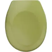Wenko Siège de WC Bergamo Vert mousse Acier inoxydable Toilettes Lunettes de WC Salle de bains WC visiteurs