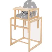 Roba Chaise haute combinée en bois Little Stars, nature