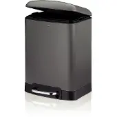 kela Seau à cosmétique Davino silent close 6l 22,5x20,5cm H:32,5cm inox gris