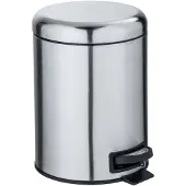 Wenko Leman seau à cosmétique 5,0 l argent, mat, Poubelle, Argent