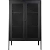 House Nordic Meuble d'exposition Melbourne noir avec porte en maille