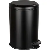 Wenko Poubelle 20L Poubelle à pédale Leman Cuisine Noir Abaissement automatique