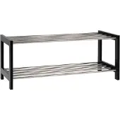 House Nordic Padova Black Shoe Rack 2-Shelf Steel