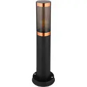 Globo Black with red copper patio lamp Boston