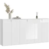 GuenstigEinrichten ProjektX commode 6 portes blanche.