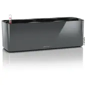Lechuza Cube Glossy Triple - 40x14x14 Cm - Kit Complet, Anthracite Ultra Brillant