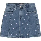 ONLY GIRLS Jupe 'KOGHOXTON' bleu denim / blanc