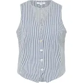 Comma casual identity Gilet de costume bleu denim / blanc
