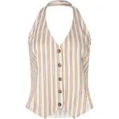 Ana alcazar Gilet de costume 'Zata' noisette / blanc