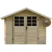 Solid Abri jardin bois traditionnel - 8.88 m2 - 2.98 x 2.98x 2.18 m - 28 mm