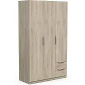 CBA Armoire 3 portes et 2 tiroirs Ghost - L119,4 cm