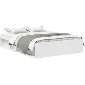 vidaXL Cadre de lit blanc 140x190 cm