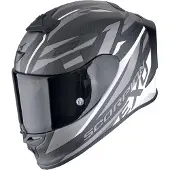 Scorpion EXO-R1 Evo Carbon Air Runner, casque intégral ,Mat Noir/Blanc/Gris ,L