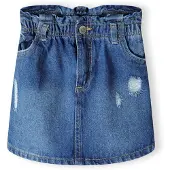 MINOTI Jupe bleu denim / bleu foncé / blanc