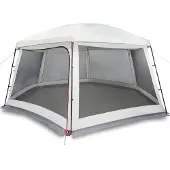 vidaXL Tente pour piscine avec toit amovible parois en filet gris 618x532cm