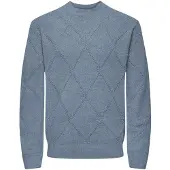 Only & Sons Pull-over 'Farid' bleu